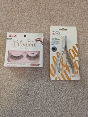 Beauty 360 Cuticle Nipper & KISS Blowout Lash--NIB
